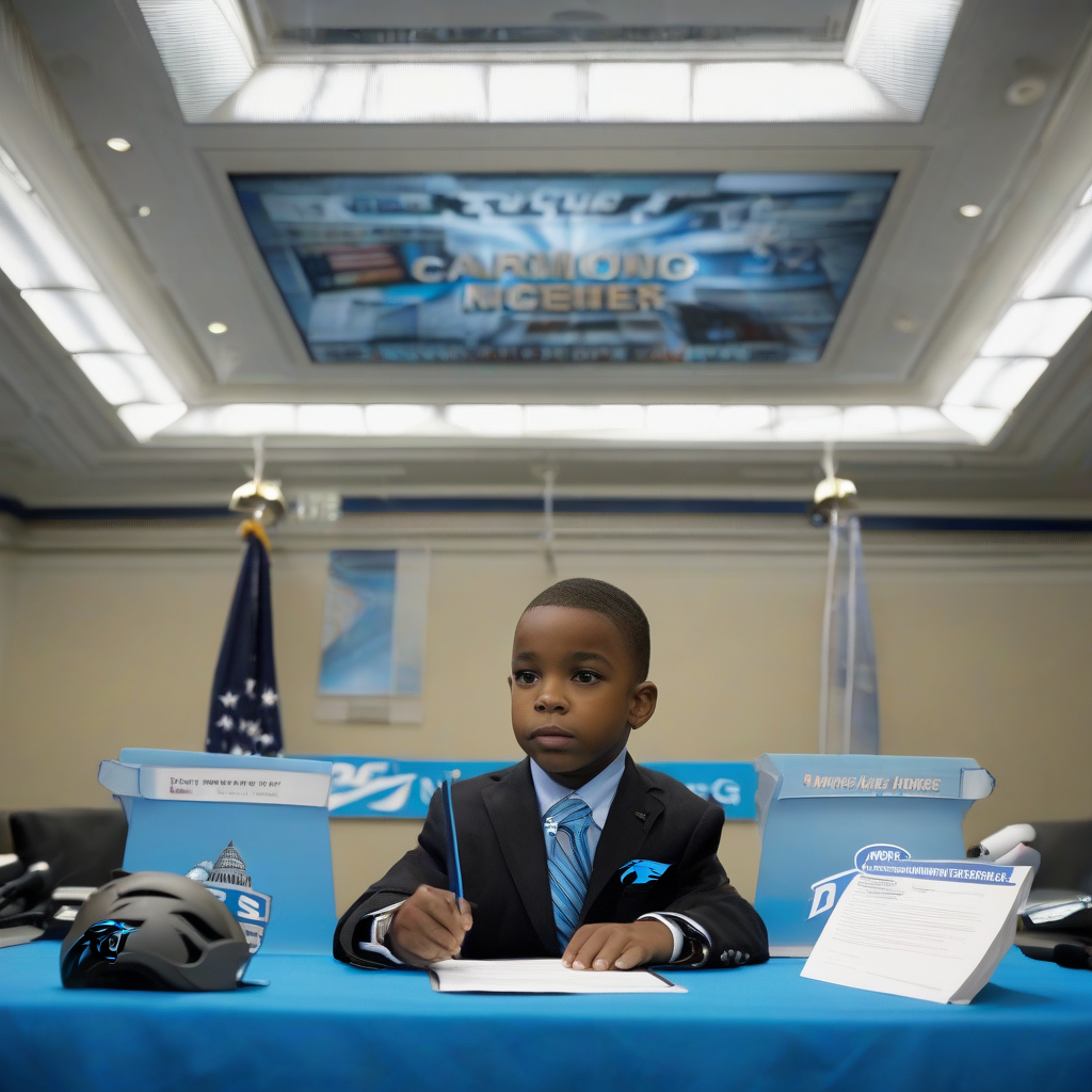 Carolina Panthers Sign 6-Year-Old Asher Harvey for One-Day Contract
